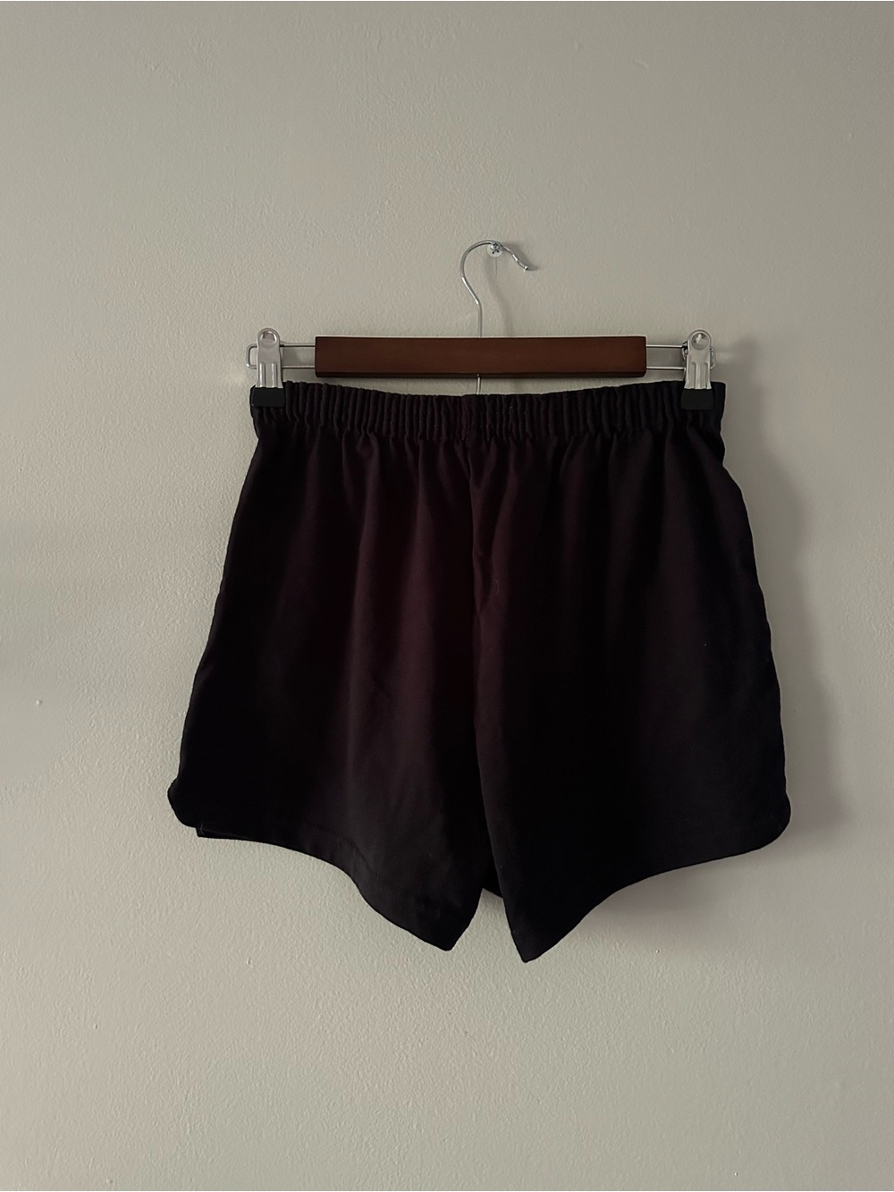 Soffe Black Elastic-Waist Athletic Shorts